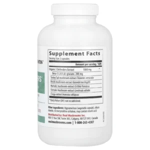Real Mushroom 5 Defenders 200 Capsules